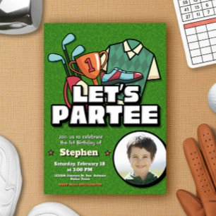 Lets Partee - Golf Birthday Invitation with Photo