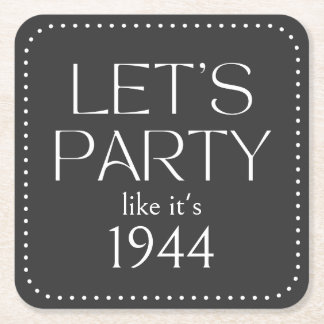 Let's Party 80th Birthday Party Coasters