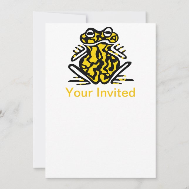 Lets party!.  Amphibian -  FROG -Wildlife - Nature Invitation (Front)