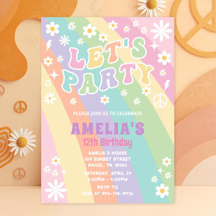 Let's party birthday invitation