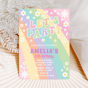 Let's party birthday invitation