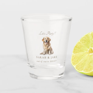 Let's Party!! Custom Names Pet Wedding  Shot Glass