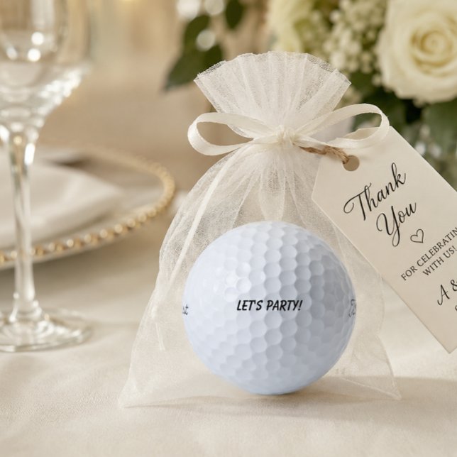 'Let's Party!" Fun Golf Course Wedding Favours  Balls (Creator Uploaded)