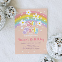 Let's Party Groovy Daisy Rainbow Birthday
