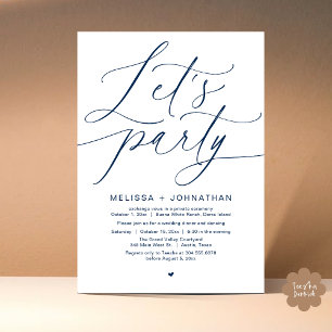 Let's Party Happily Ever After Wedding Dinner Invitation