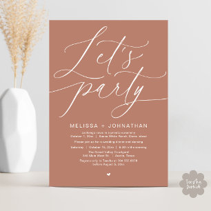 Let's Party Happily Ever After Wedding Dinner Invitation
