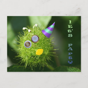 let's party! invitation postcard