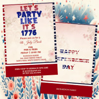 Let's Party Like It's 1776 Shabby Chic 4th July 