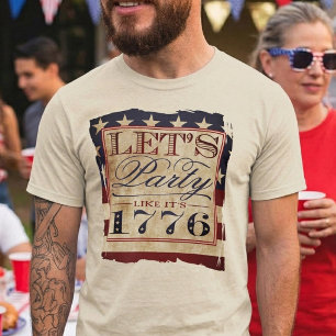 Let's Party Like It's 1776 Vintage 4th Of July T-Shirt
