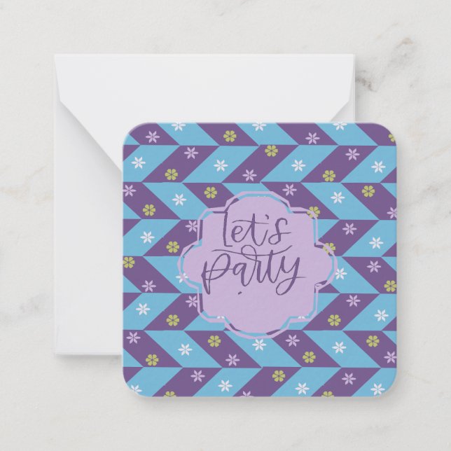 Lets Party Note Card  (Front)