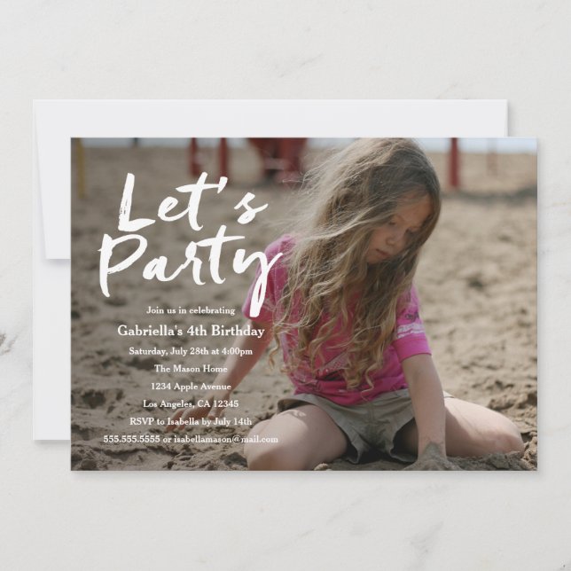 Let's Party | Photo Party Invitation (Front)