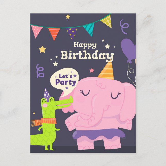 Lets Party Postcard (Front)