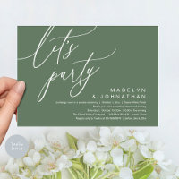 Let's Party, Romantic Wedding Dinner and Dancing