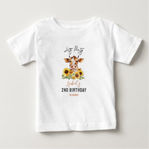 Let's Party Till the Cows Come Home 2nd Birthday Baby T-Shirt