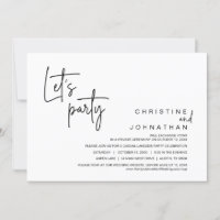 Let's Party, Wedding Elopement Dinner Celebration