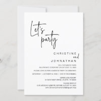 Let's Party, Wedding Elopement Dinner Celebration