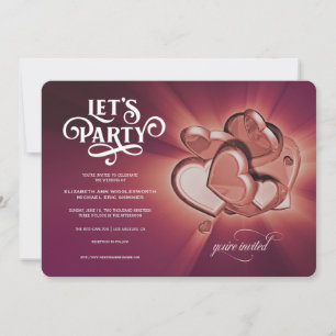 Let's Party Wedding Invitation (version 2)