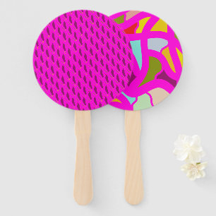 LETS PARTY WITH PINK MOSAIC HAND FAN