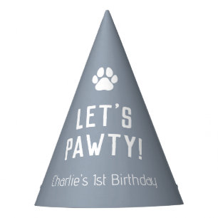 Lets Pawty Dog Birthday Party Hat