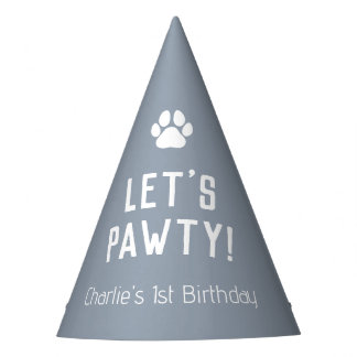 Lets Pawty Dog Birthday Party Hat