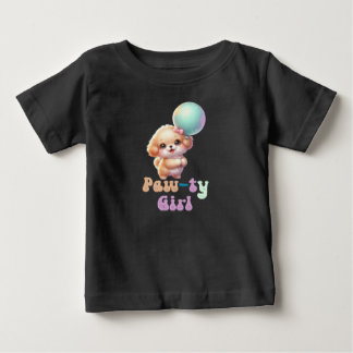Let's Pawty Puppy Birthday Baby T-Shirt