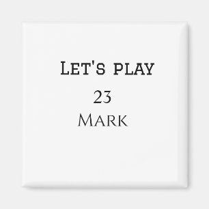 Let's play add name monogram letter sports masculi magnet