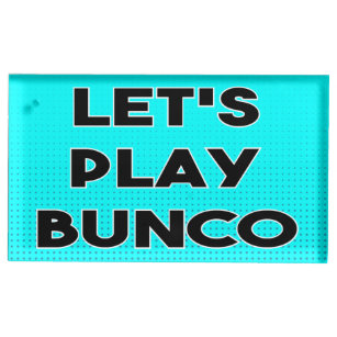 Let's Play Bunco - Bunco Table Card Holder