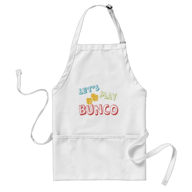 let's play bunco standard apron (Front)