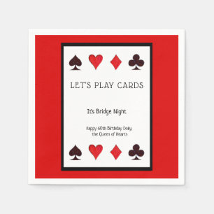 Let's Play Cards Party Cocktail Napkins - Birthday
