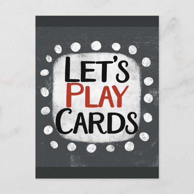 Let's Play Cards Postcard (Front)