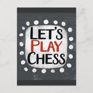 Let's Play Chess Postcard