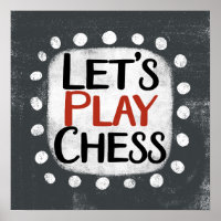 Let's Play Chess Poster Wall Art