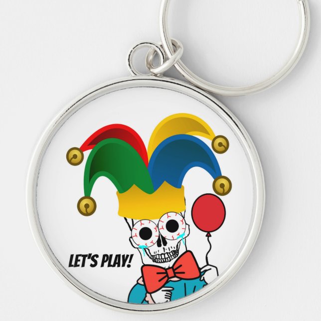 lets play clown calavera key ring (Front)