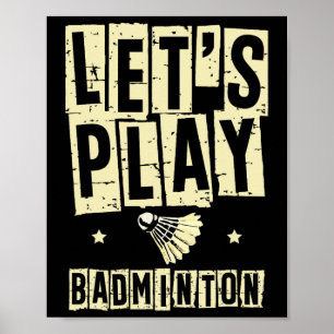 Let's Play Dminton Player Shuttle Racket 1  Poster