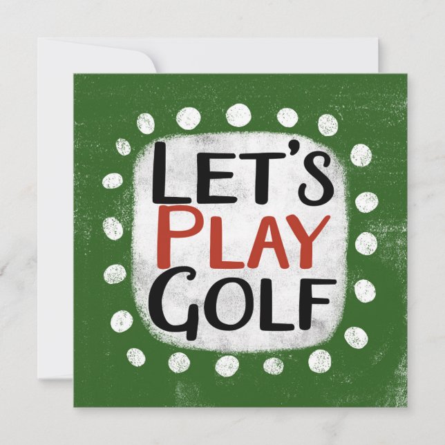 Let's Play Golf Greeting Card (Front)