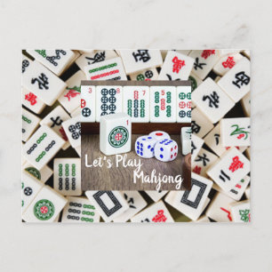 Let's Play Mahjong Postcard