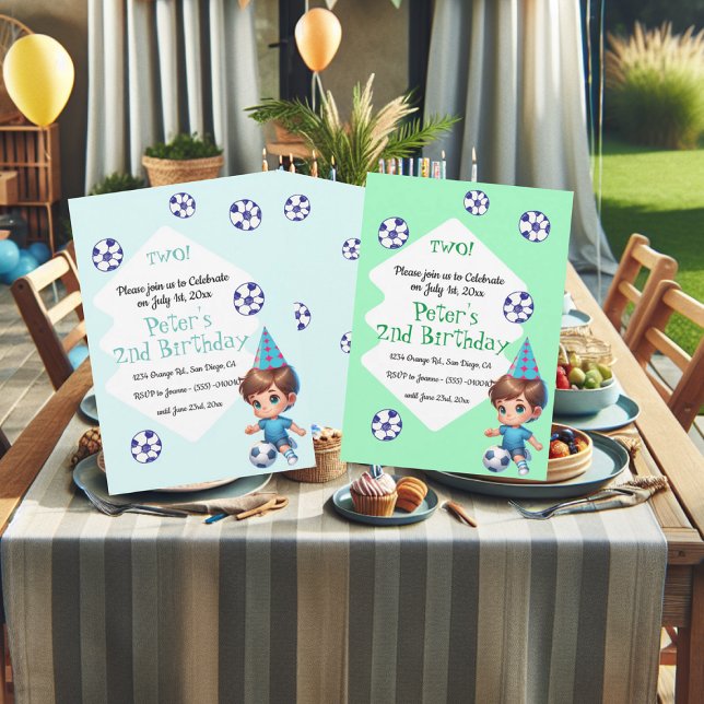 Let's play Soccer Birthday Party  Invitation (Creator Uploaded)