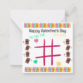 Let's Play Tic Tac Toe Valentine Card