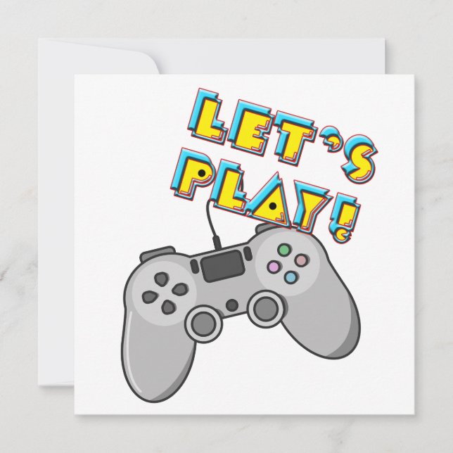 Let's Play Video Games  Invitation (Front)