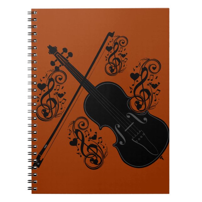 Let's Play,Violin_ Spiral Notebook (Front)