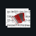 Let's Polka, Red Accordion, Postcard<br><div class="desc">Let's Polka--red accordion.</div>