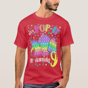 Let's Pop-it I'm turning 9 Colourful 9th Birthday T-Shirt