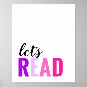 Let's Read Playroom Pink Purple Poster