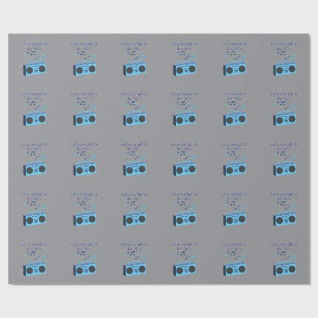 Let's rewind to the 90's wrapping paper (Flat)