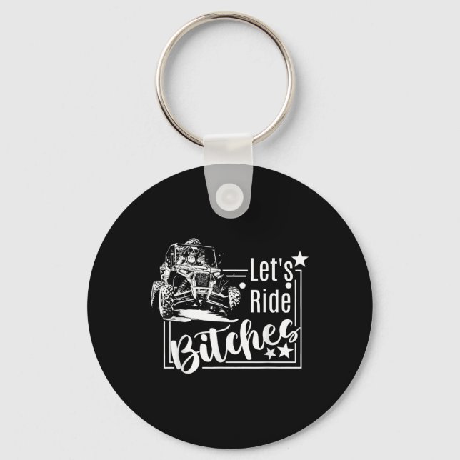 Lets Ride Es Utv Sxs Four Wheeler Utv Offroad Mudd Key Ring (Front)