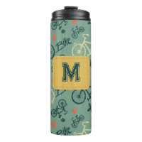 Let's Ride Modern Green Bicycle Pattern