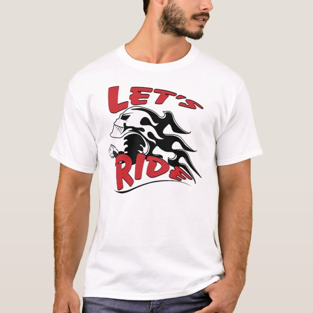 Let's Ride Skull T-Shirt (Front)