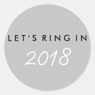 "Let's Ring In" New Year's Eve Favour Sticker