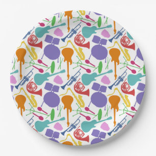 Lets Rock And Roll Paper Plate