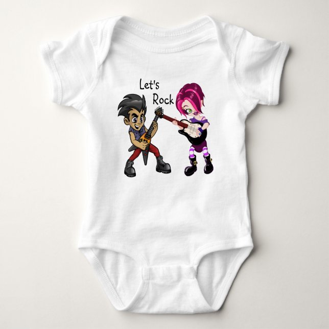Let's Rock  Baby Bodysuit (Front)